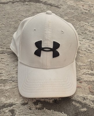 Under Armour UA Blitzing Classic Fit Athletic Sports Gym Hat Cap White M/L