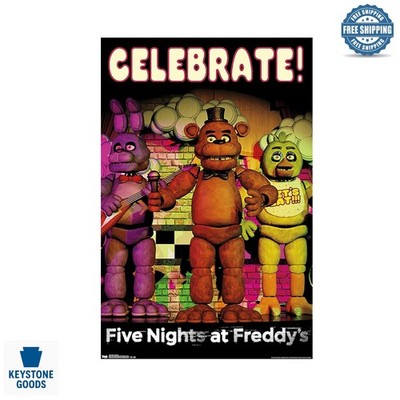 Five Nights At Freddy's Celebrate Wall Poster 22.4x34 - High-Res Glossy Decor