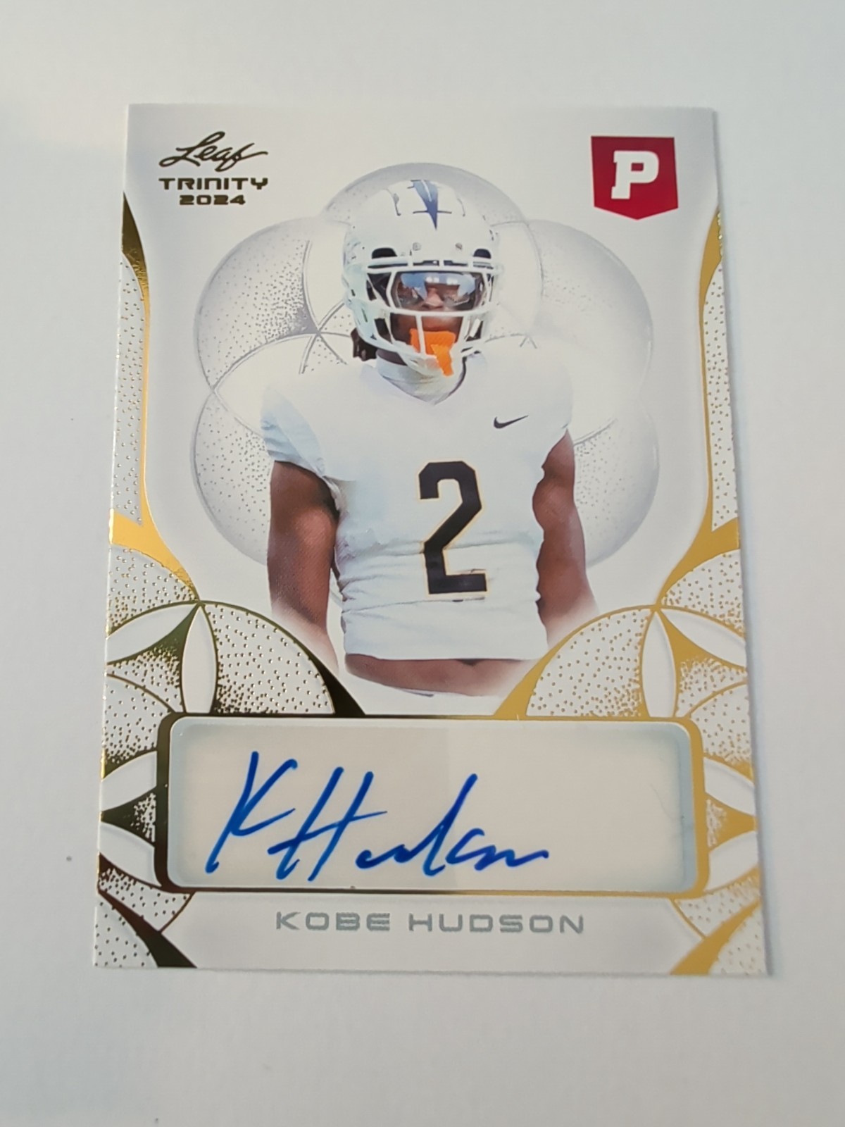 Kobe Hudson 2024 Leaf Trinity Autograph