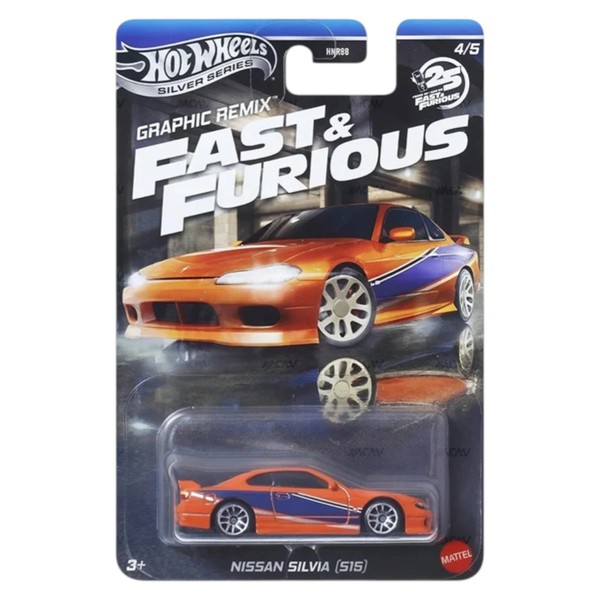 Hot Wheels 2025 - Fast & Furious Graphic Remix - Nissan Silvia S15 - JBY48-image