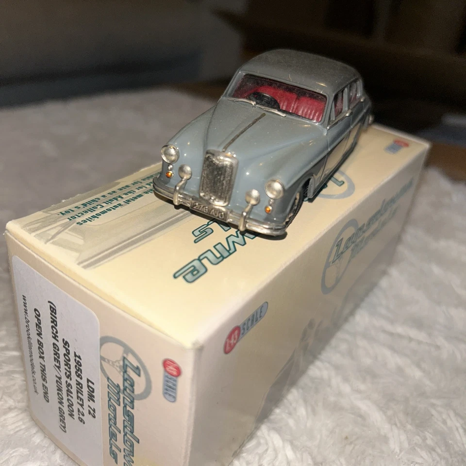 Lansdowne Models No. Ldm 72 1958 Riley 2.6 SPORTS Saloon Birch Grey IN Box 1/43 - Image 2 of 4
