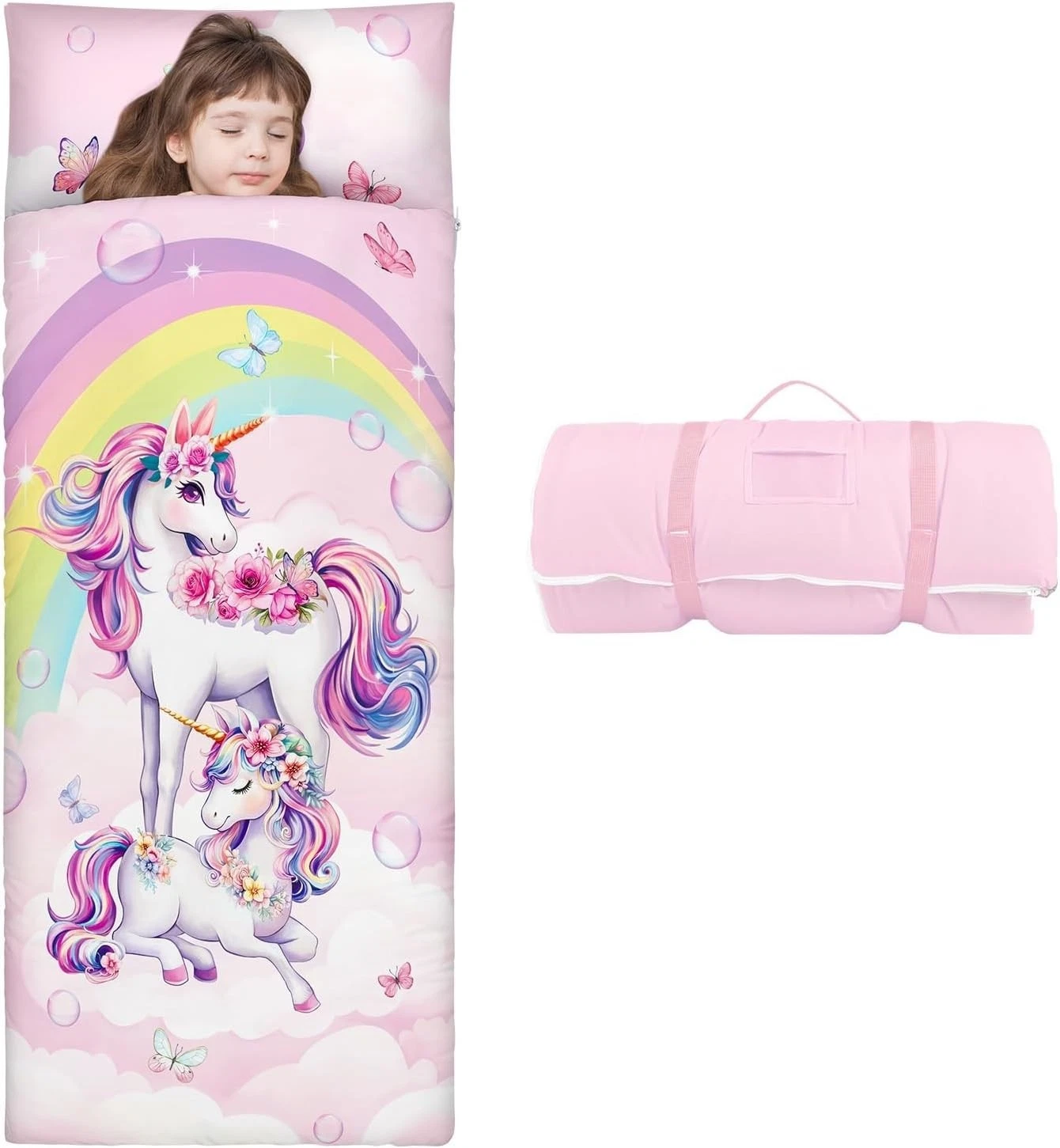 Sleeping Bag Kids Double Zip Soft Warm