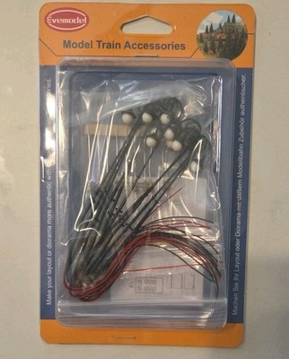 Evemodel Model Train Accessories 10 LED Lamp Post Lights LYM58-10-NUS