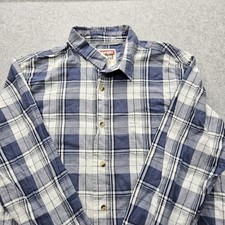 Wrangler Men's Large Blue Button-Down Long Sleeves.