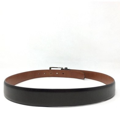Men's Reversible Dress Belt Black/Brown Size 30 Solid 1 Inch Buckle