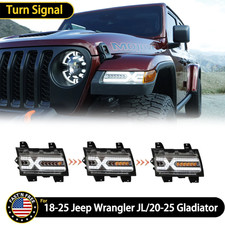 Sequential Led Turn Signal Lights For Jeep Wrangler Jl 2018-26 Gladiator Jt 20 Sequential Led Turn Signal Lights For Jeep Wrangler Jl 2018-26 Gladiator Jt 20