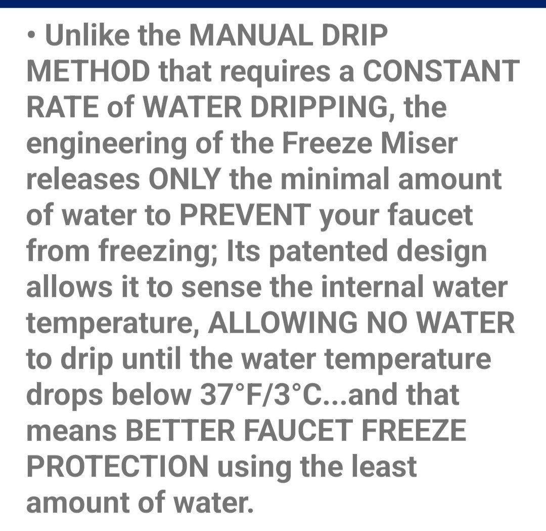 Freeze Miser 4 Pk *new* Faucet Freeze Protection MSRP $98