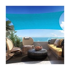 4' x 16' Turquoise Rectangle Sun Shade Sail SSP1212 Canopy Durable Fabric UV ...