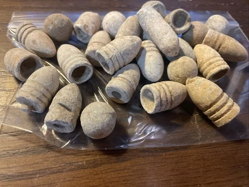 Lot Of 25 Various Union Confederate Civil War Bullets Manassas Virginia VA