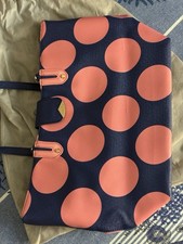 Liu Jo borsa a mano donna ecopelle blu/rosa pois doppio manico tasche interne