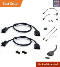 1-to-1 ARGB Extension Cable, 5V 3-pin to JST SM 3Pin Male Adapter Cable, 5V 3...