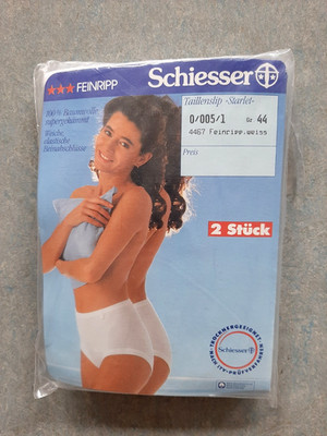 NEU in OVP * Schiesser * 2 x Taillenslip Starlet * 44 * weiß * 100 BW *