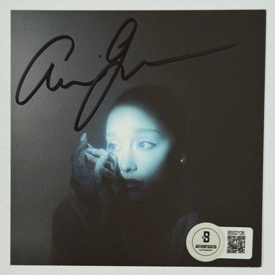 Ariana Grande SIGNED Eternal Sunshine Deluxe Photo Card & CD BAS