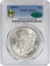 1899-S Morgan Silver Dollar MS64 PCGS (CAC)