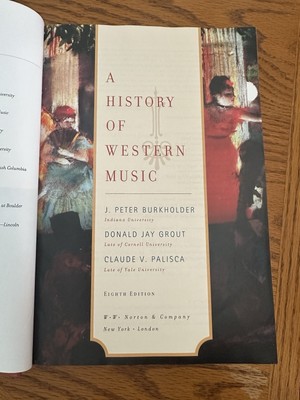 Vintage 2010 A History Of Western Music 8th Edition Hardcover Book