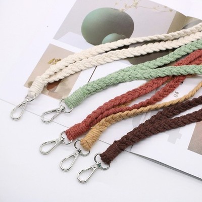 Reinforced Handwoven Keychain Lanyard Universal Secure Badge Holder