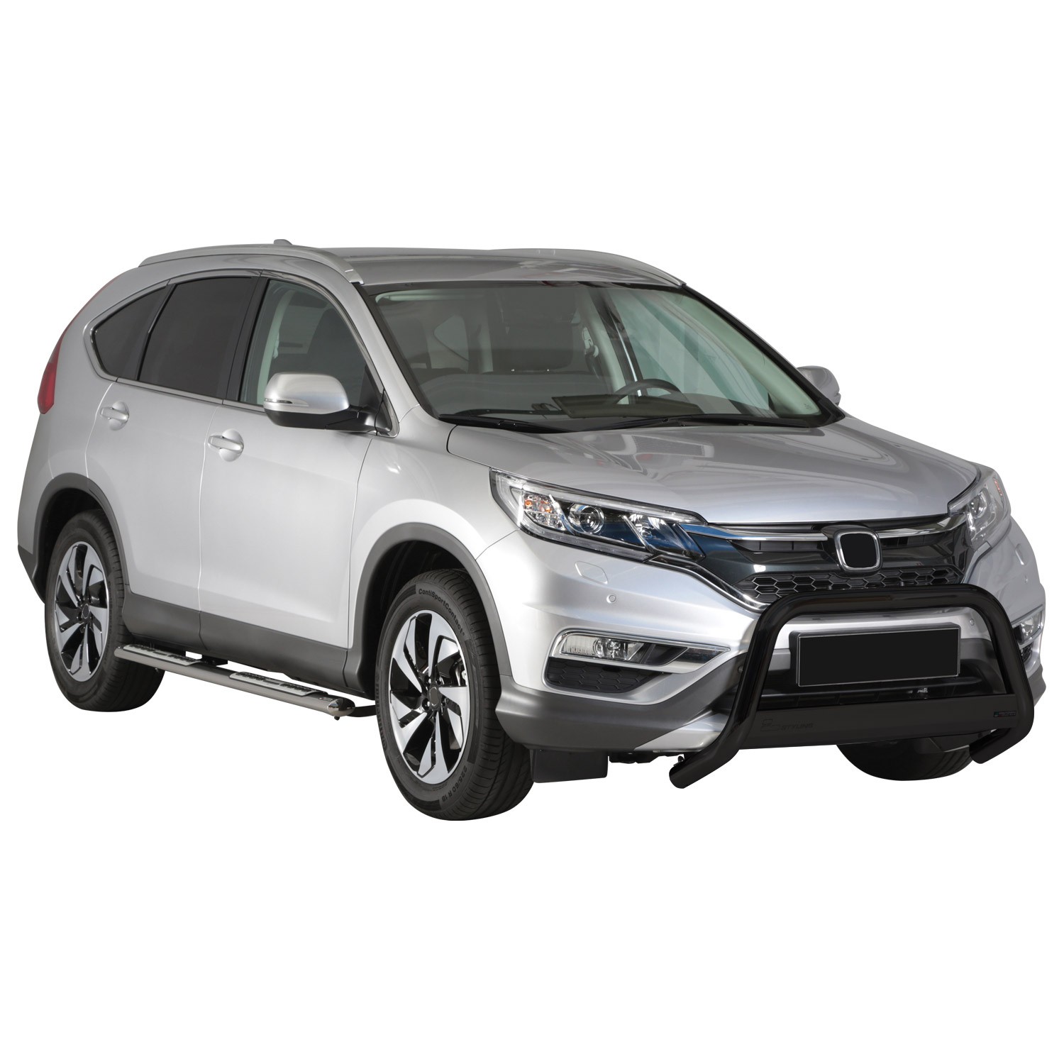 Pare-buffle noir 63mm en acier pour Honda CR-V 2016-2018