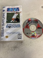 Worldwide Soccer (1995) for the Sega Saturn Disc wirh manual mo box. Untested