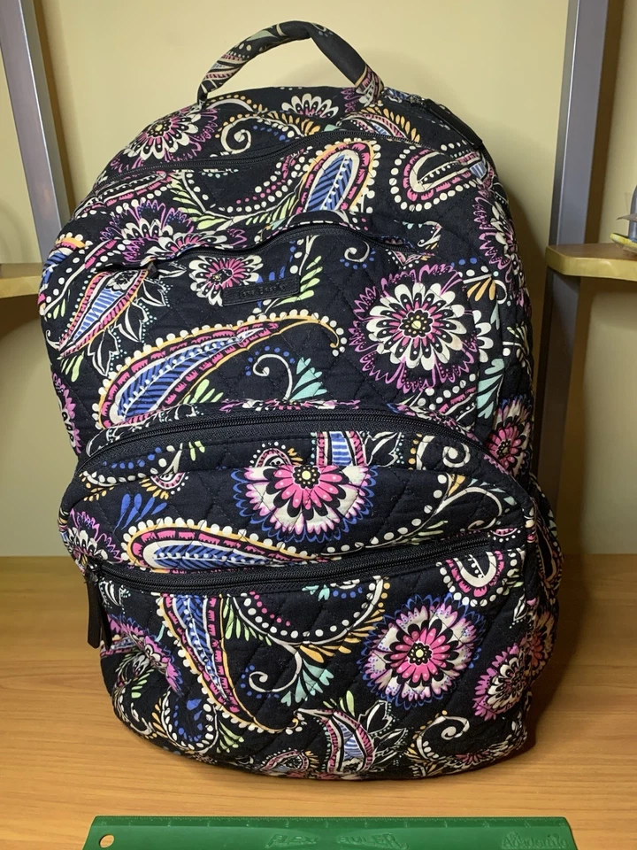 VERA BRADLEY Campus Mochila para Laptop Grande Multicolor Edredón Floral ENVÍO GRATUITO Foto 2 de 4