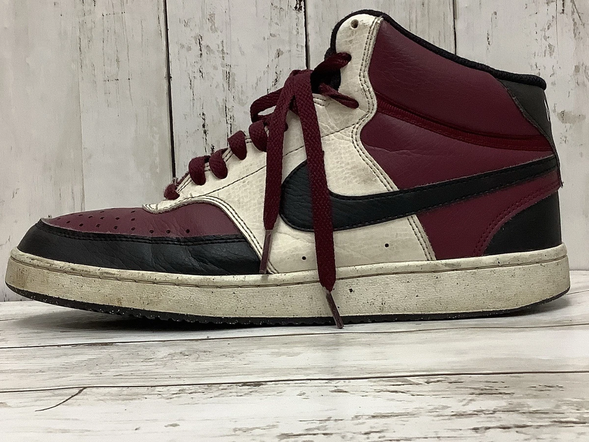 Nike Mens Size 8.5 Court Vision Mid Next Nature Dark Beetroot Shoes Sneakers Nike Court Vision Next Nature Mid Dark Beetroot | eBay main image 4