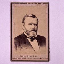 General Ulysses S Grant Cabinet Card Photograph Antique Birth Death Text Read General Ulysses S Grant Cabinet Card Photograph Antique Birth Death Text Read