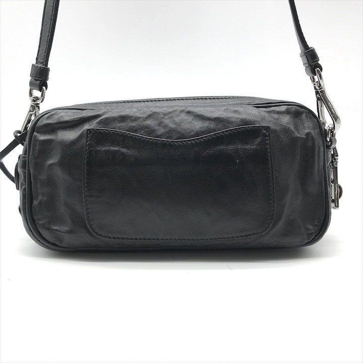 Good Condition PARADA Prada Triangle Logo Shoulder Bag Square Crossbody Black La thumbnail 2