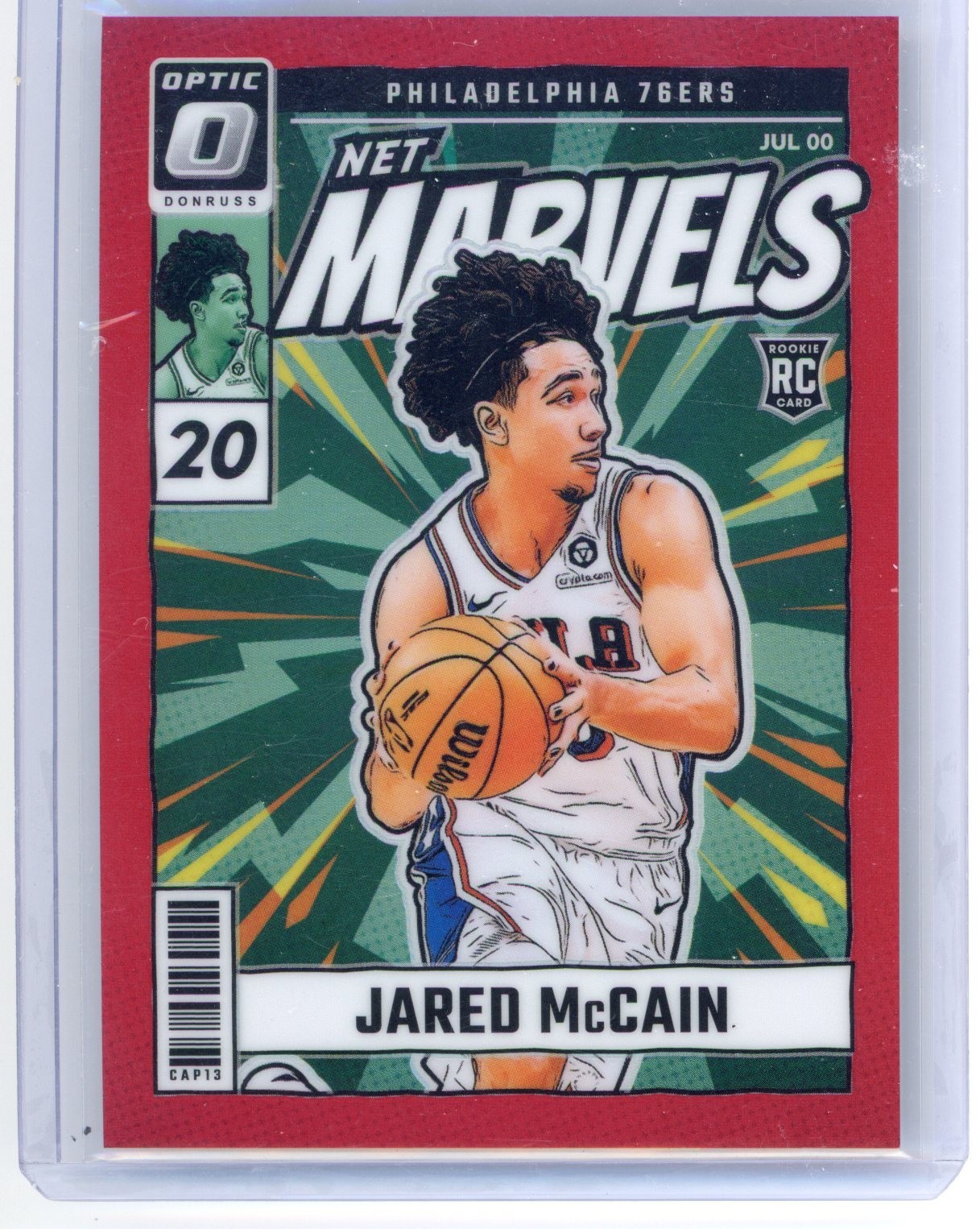 2024-25 Jared Mccain #23 Panini Donruss Optic Rookie RC Net Marvels Red RC /99