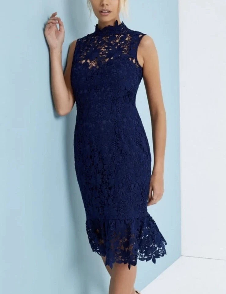 paper dolls high neck lace midi dress Paper Dolls High Neck Lace Midi Dress In Taupe, $23 | Asos