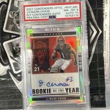 2021 Panini Contenders Optic - Rookie of the Year Contenders Auto Ja'Marr Chase
