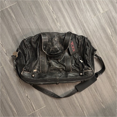 Vintage Tumi Black Leather Duffle