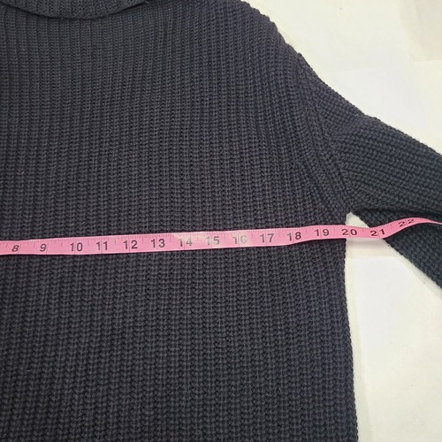Aritzia Wilfred Size XXS Black 100% Merino Wool Turtleneck Sweater Dress Ribbed - Picture 4 of 7