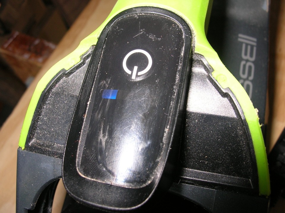 BISSELL 2003A Pet Stain Eraser Cordless Carpet Cleaner Green charger