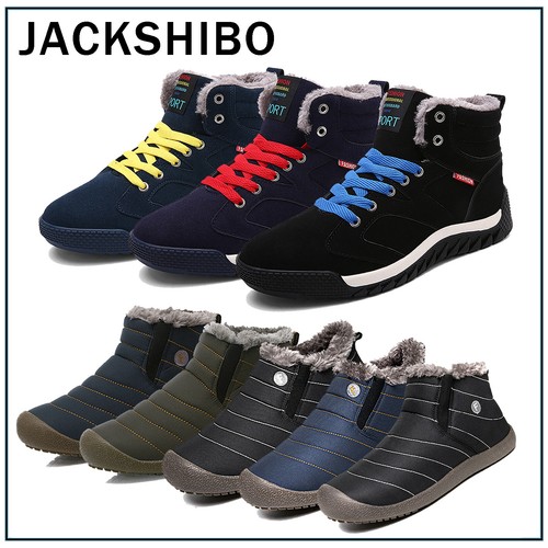 Botas de invierno botines hombre con cordones zapatos de invierno forrados de | eBay