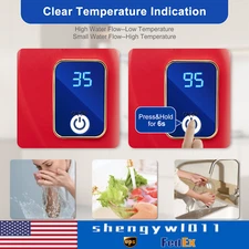 Portable 110V Instant Electric Tankless Hot Water Heater Shower Kitchen Bathroom