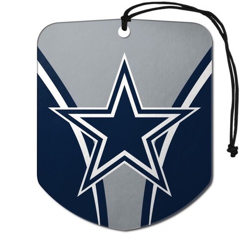 New 2pk NFL Team Logo Double-Sided Car Paper Hanging Fresh Scent Air Freshener - Picture 13 of 32