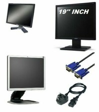CHEAP Monitor 19 Inch PC Computer LCD VGA TFT HD FLATSCREEN DELL HP SAMSUNG LG