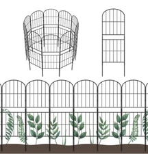 OUSHENG Decorative Garden Fence Fencing 10 Pack Rustproof Mega Wire