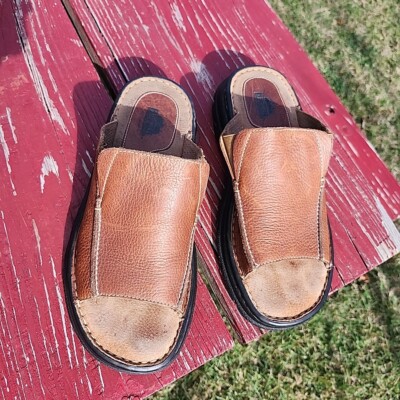 Bjorndal Men’s Leather Sandals Slides 9M Comfort Shoes Slippers Gorpcore 