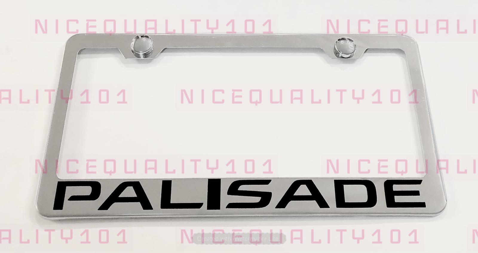 Palisade Stainless Steel Finished License Plate Frame Holder Rust Free