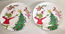 2 Bioworld 2024 NEW The GRINCH - Grinch Max Cindy Lou 10" Melamine Plate Plates
