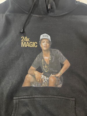 BRUNO MARS 14k Magic Image Concert Tour Hooded Hoodie Sweatshirt