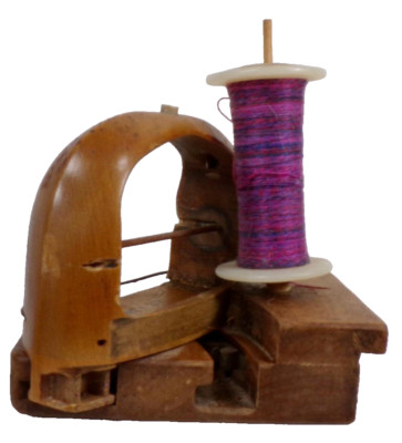 Bobbin Shuttle Riehl & Son Wooden for Ribbon Weaving Loom 103x R352 1900s Nice