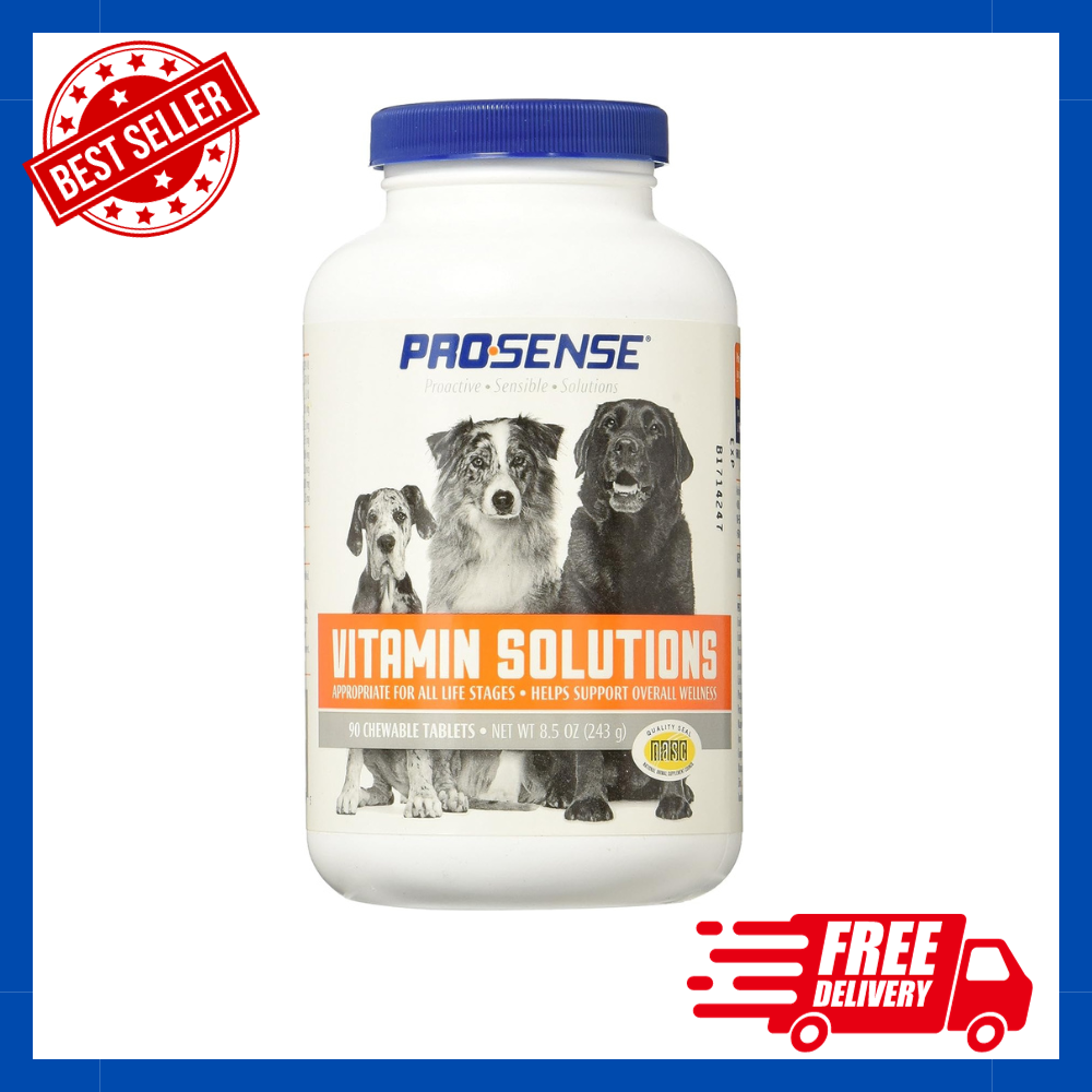 ProSense Vitamin Solutions 90 Count, Chewable Tablets for Dogs, Helps Support Ov