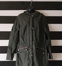 F&f Women's Dark Green Hooded Windbreaker Jacket Size 18