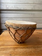 Handmade Terracotta Clay Stretched Rawhide Skin Sinew Drum Naqareh Drum India