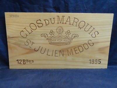 1995 CLOS DU MARQUIS ST JULIEN MEDOC WOOD WINE PANEL END