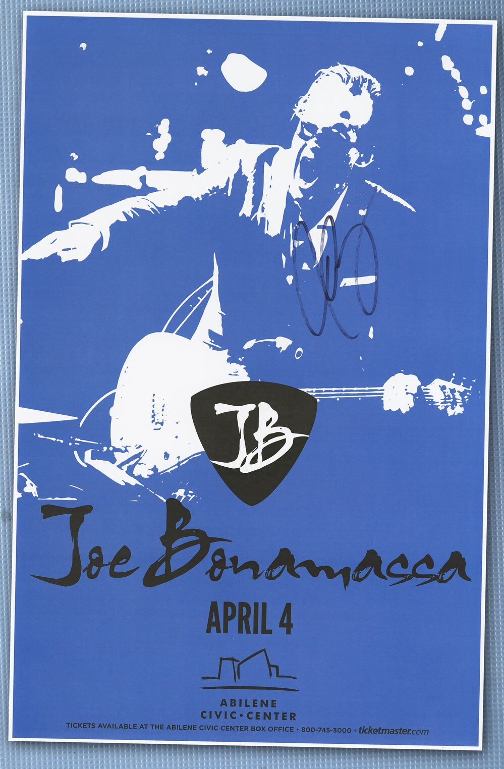 Joe Bonamassa signed, autographed concert poster