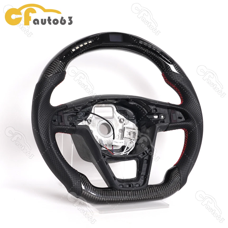 Real Carbon Fiber LEDSteering Wheel For Seat Leon Cupra Mk2 Tarraco Arona 14-18 - Imagem 4 de 4