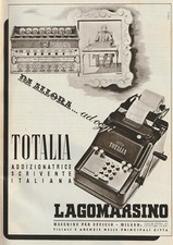 PUBBLICITA' 1941 LAGOMARSINO TOTALIA ADDIZIONATRICI MACCHINE CALCOLATRICI