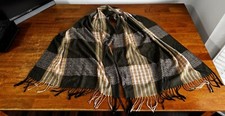 Boho Hippie Women  s Wrap Multicolor Green Fringe Scarf Sheer